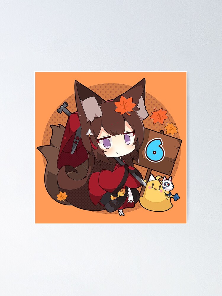 amagi chibi azur lane poster by imzouzou redbubble amagi chibi azur lane poster by imzouzou redbubble