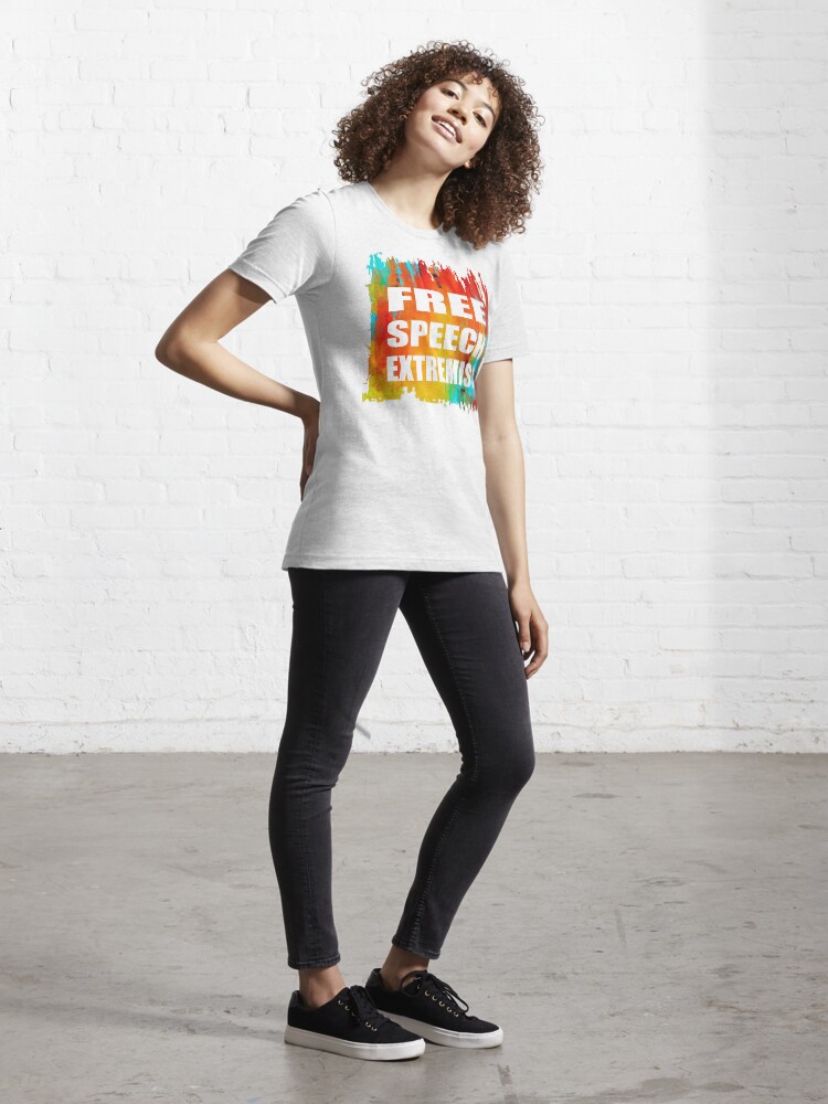 Alternate view of Free Speech Extremist T-Shirt Design Essential T-Shirt