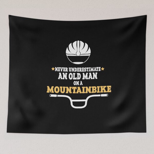Item preview, Never Underestimate Old Man Mountain Biking designed and sold by Ibu83.