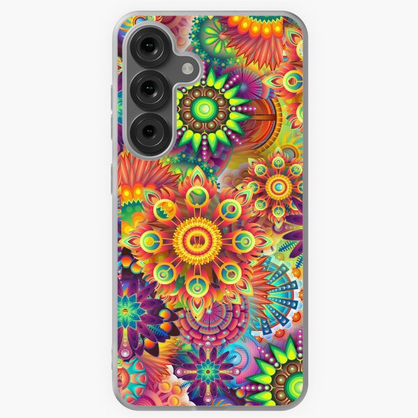 Item preview, Psychedelic Retro Hippy 70s Flower Power Pattern designed and sold by Quirkle Berry.