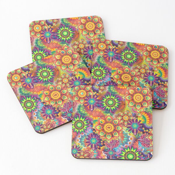 Item preview, Psychedelic Retro Hippy 70s Flower Power Pattern designed and sold by Quirkle Berry.