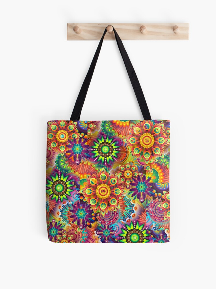  Hippie Landscape Vintage 70s Tote Bag Beach Travel