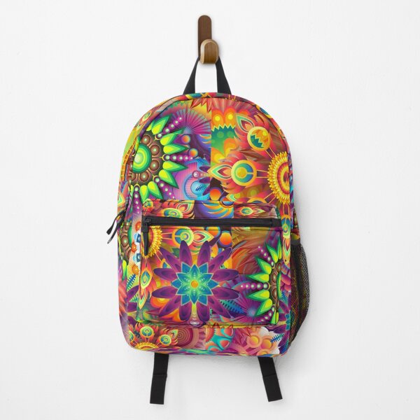 Item preview, Psychedelic Retro Hippy 70s Flower Power Pattern designed and sold by Quirkle Berry.
