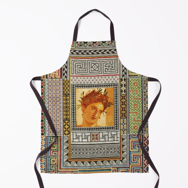 Item preview, ANTIQUE ROMAN WOMAN PORTRAIT WITH POMPEII MOSAICS PATCHWORK designed and sold by BulganLumini.
