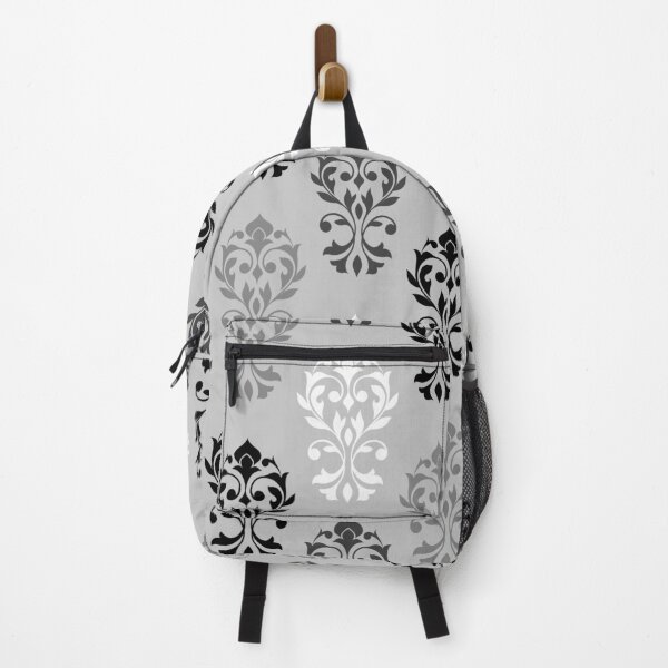 Item preview, Heart Damask Art I Black White Greys designed and sold by NataliePaskell.