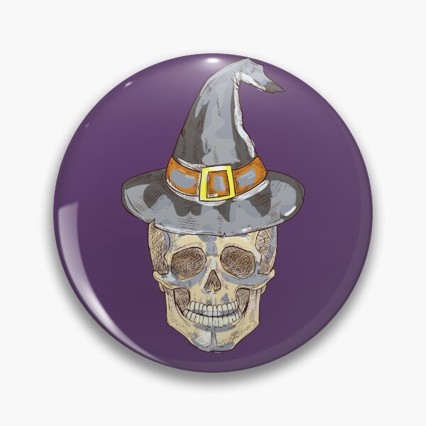 Item preview, Skull with Witch Hat designed and sold by NewWorldIsHere.