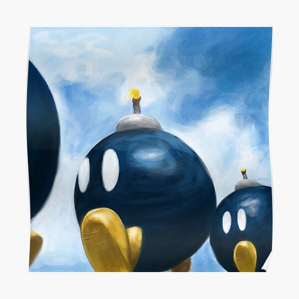 Mario Bomb Posters Redbubble - roblox music super mario 64 bob omb battlefield