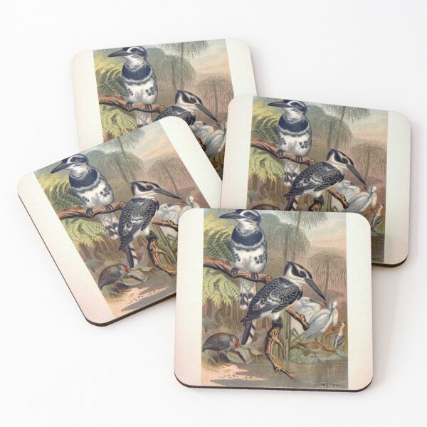 Artikelvorschau, Black and White Kingfisher illustration entworfen und verkauft von Vintage Designs +.