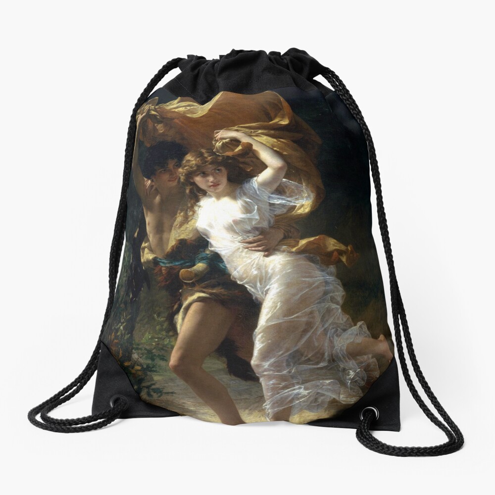 The Storm (La Tempête) - Pierre Auguste Cot Drawstring Bag