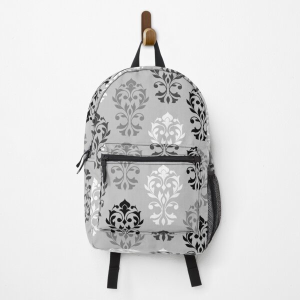 Item preview, Heart Damask Art I Ptn Black White Greys designed and sold by NataliePaskell.