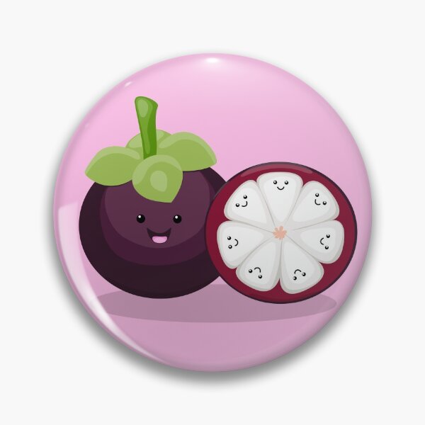 Item preview, Cute purple mangosteen kawaii cartoon designed and sold by FrogFactory.