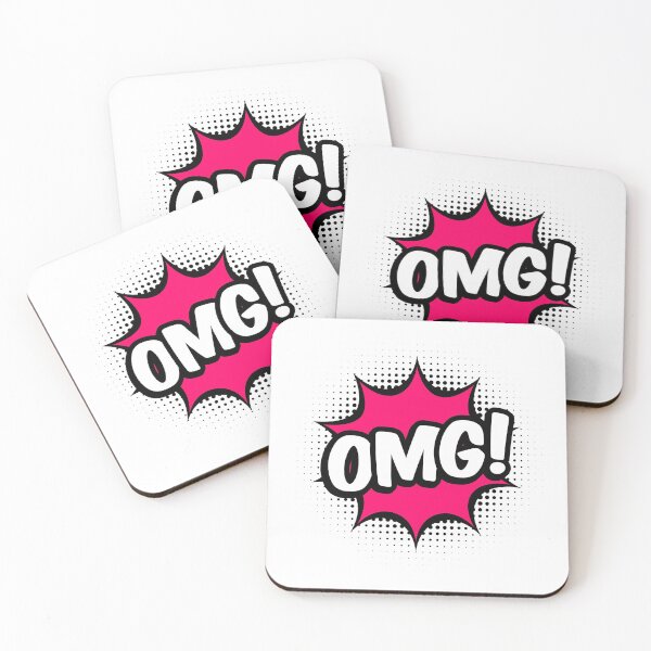 Item preview, OMG text in pop art style designed and sold by TashaVector.