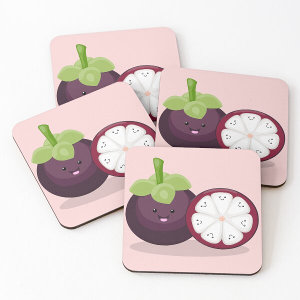 Item preview, Cute purple mangosteen kawaii cartoon designed and sold by FrogFactory.