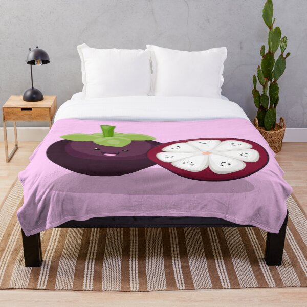 Item preview, Cute purple mangosteen kawaii cartoon designed and sold by FrogFactory.