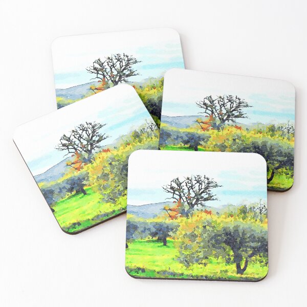 Item preview, Laureana Cilento: landscape with autumn tree and olive grove designed and sold by Giuseppe Cocco.