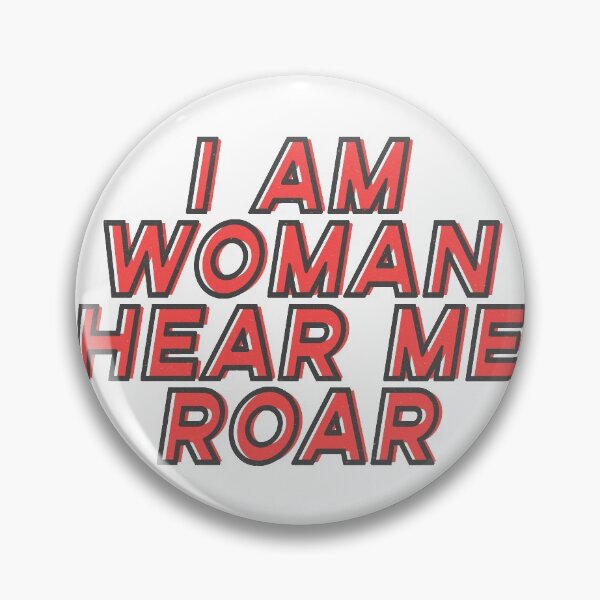 Item preview, "I am woman hear me roar" quote - red designed and sold by aperte.