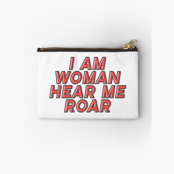 Item preview, "I am woman hear me roar" quote - red designed and sold by aperte.
