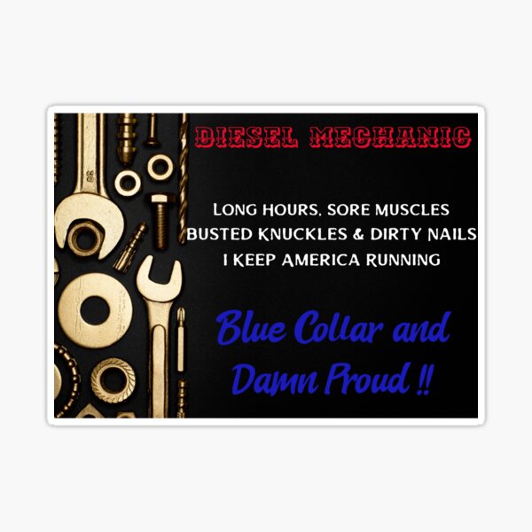 Blue collar Sticker for Sale by 1Extramile