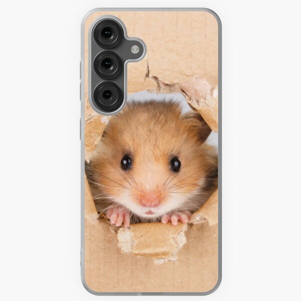 Item preview, Cant Breathe -  Cute Hamster peeping through hole in brown cardboard designed and sold by cgroenewald.