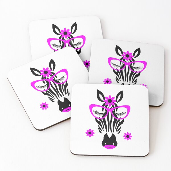 Item preview, Girly Zebra with Pink Glasses designed and sold by Trace1234.
