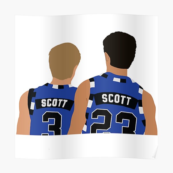 Nathan Scott One Tree Hill Basketball Jersey (White) Poster for