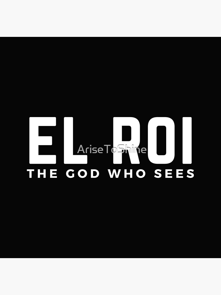 El Roi Hebrew Name of God with Black Background