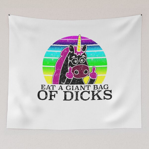 Item preview, Evil Naughty Black Unicorn Eat A Giant Bag of Dicks designed and sold by tarek25.