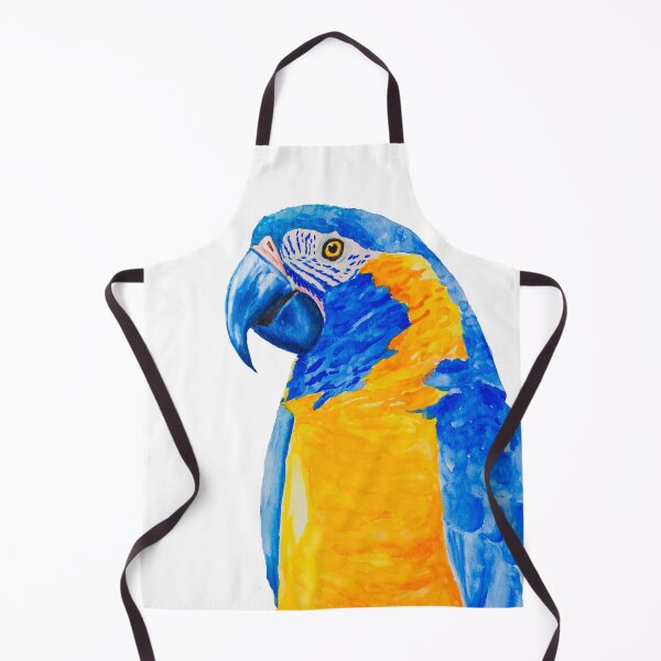 Item preview, blue throated macaw parrot bresil watercolor art print designed and sold by L'Atelier Oranjade.