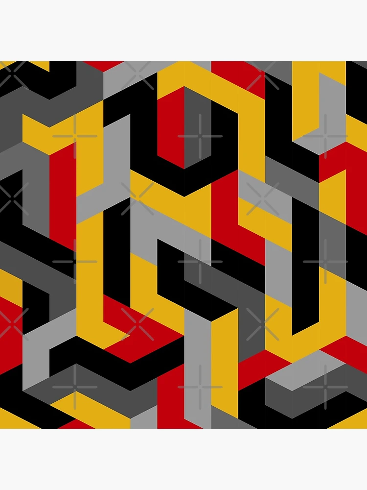 Thumbnail 4 of 4, Clock, Isometric Pattern designed and sold by quarantineshop.