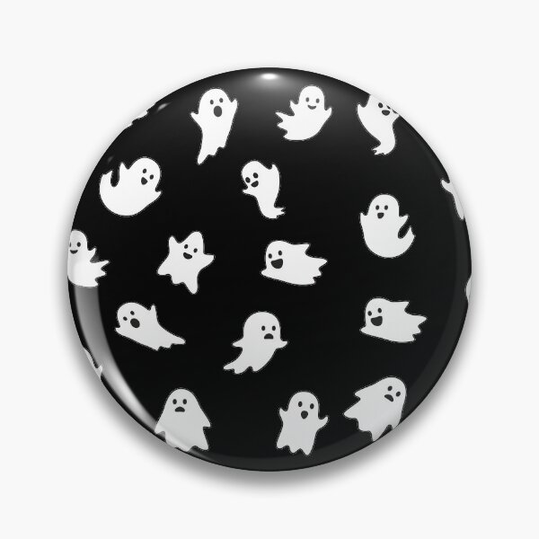 Item preview, Cute ghosts with black background, Halloween pattern designed and sold by ArtfulTat.