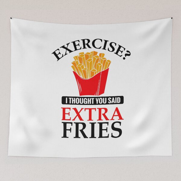 Item preview, Extra Fries Delicious French fries saying designed and sold by tarek25.