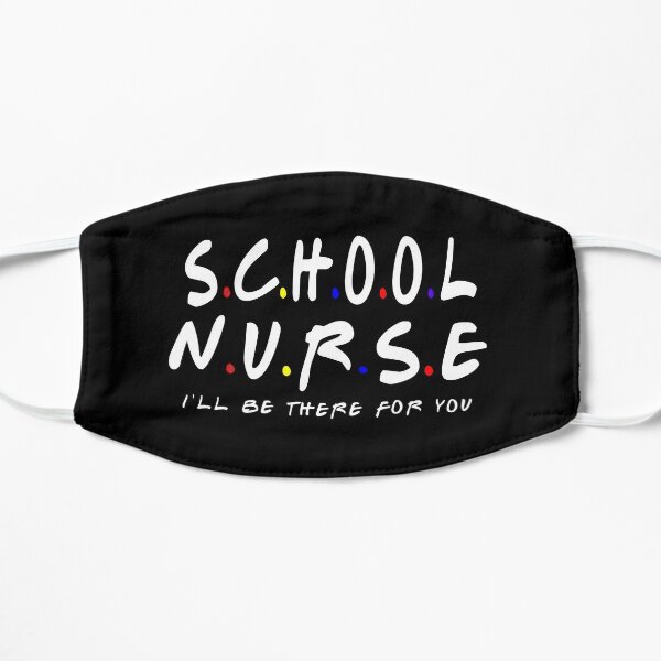 cute school nurse personalized gift Flat Mask