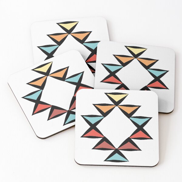 Item preview, Vintage Triangle Pattern Red Orange and Teal designed and sold by Jake Purcell.