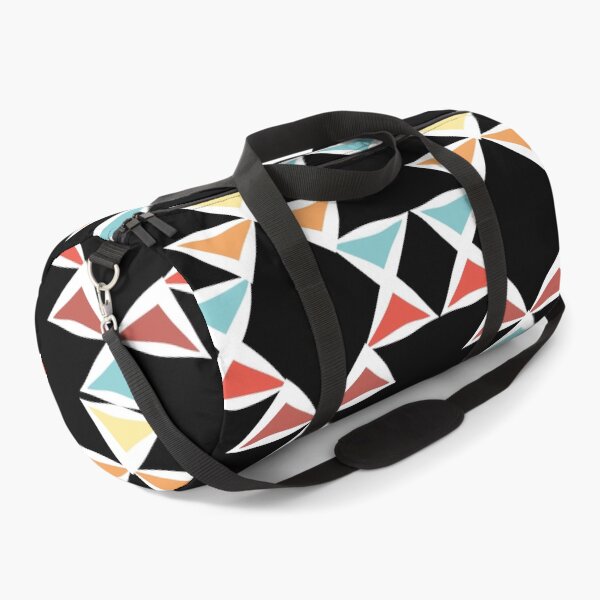Item preview, Vintage Triangle Pattern Red Orange and Teal White Stroke designed and sold by Jake Purcell.