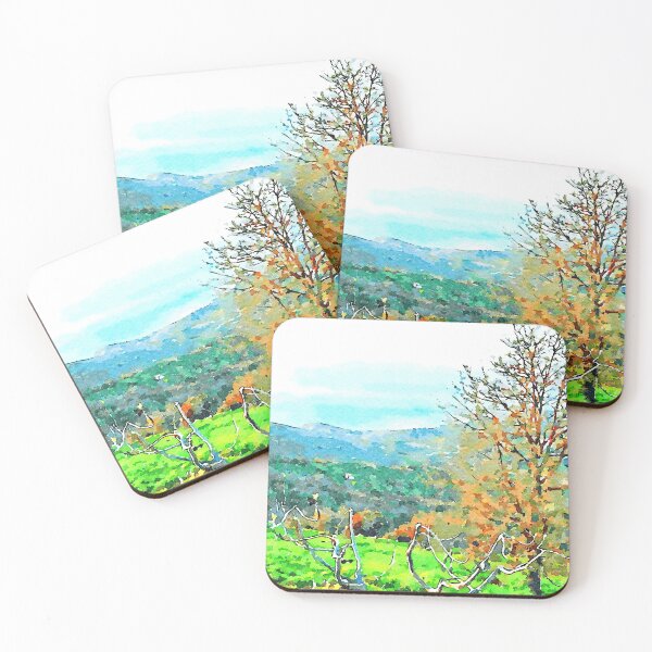 Item preview, Laureana Cilento: paisaje con árbol otoñal y viñedo designed and sold by Giuseppe Cocco.