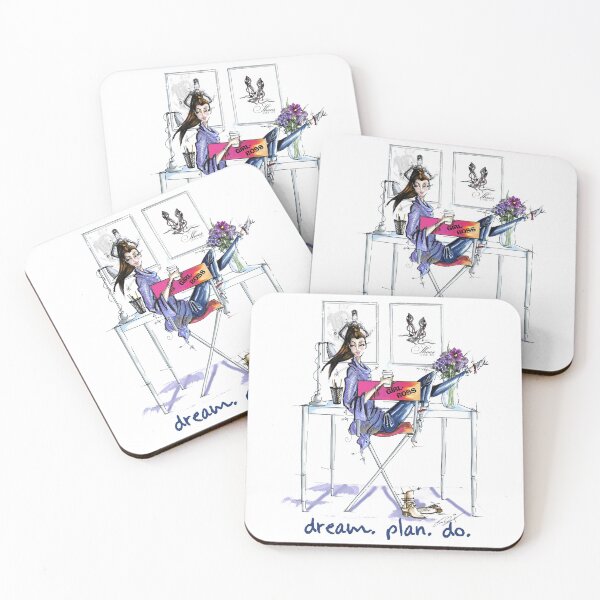Artikelvorschau, Girl Boss Fashion Illustration - Traum. Planen. Machen. entworfen und verkauft von SDupre.