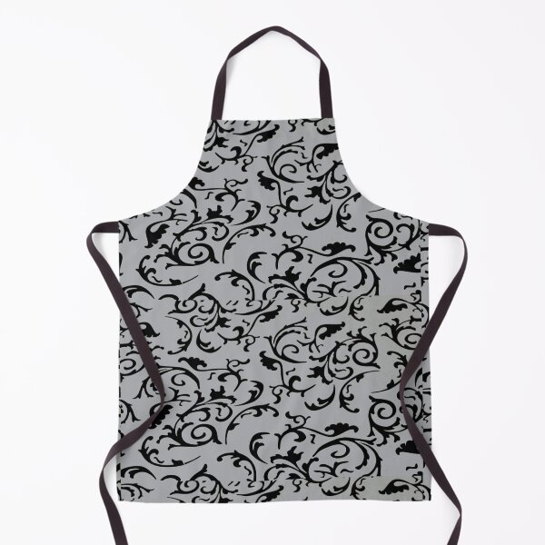 Item preview, ARABIATA 25 bis gray black patterns Morocco Essaouira flowers leaves gothic design arabesques scrolls decor designed and sold by dragonemma.