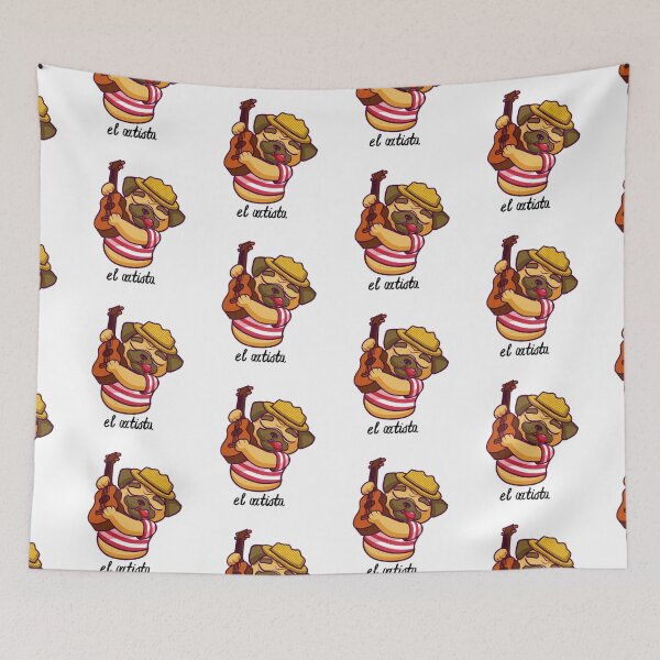 Item preview, baile de guitarra pug, para amantes del pug. designed and sold by ArtCorner20.