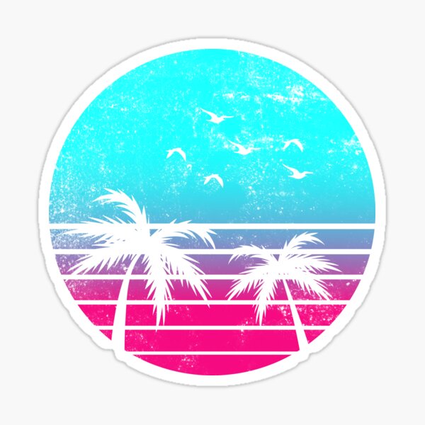 Item preview, Outrun Retro Sun With Palms designed and sold by AYZY art.