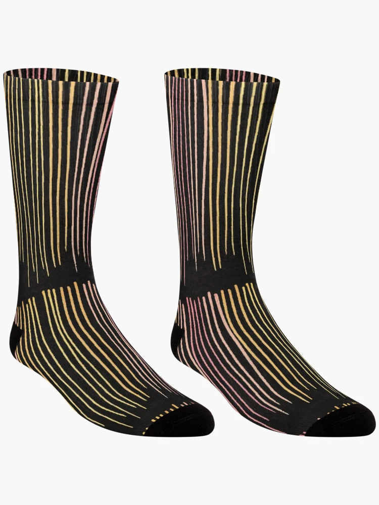 Thumbnail 3 of 5, Socks, Colorful lines Pattern designed and sold by R-arts.