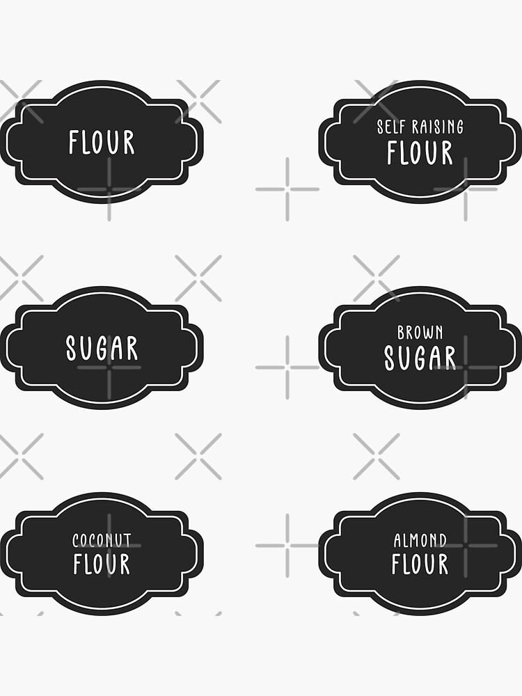 Set of 3 Canister Labels, Decals, Sugar Flour and Tea, Pantry Labels, Home  Organization, Kitchen Organization, Vinyl Decal, Pantry Stickers 