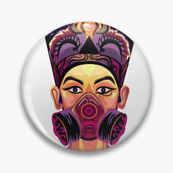 Item preview, Egyptian Queen Nefertiti with gas mask designed and sold by Mohammed abuewaida.