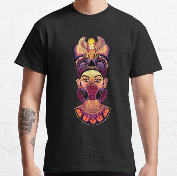 Egyptian Queen Nefertiti with gas mask Classic T-Shirt
