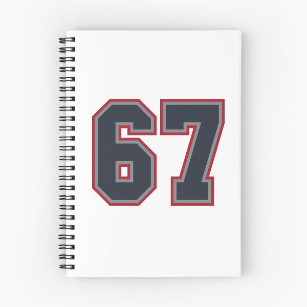 Item preview, 67 Navy Grey Red Sports Number Sixty-Seven designed and sold by HelloFromAja.