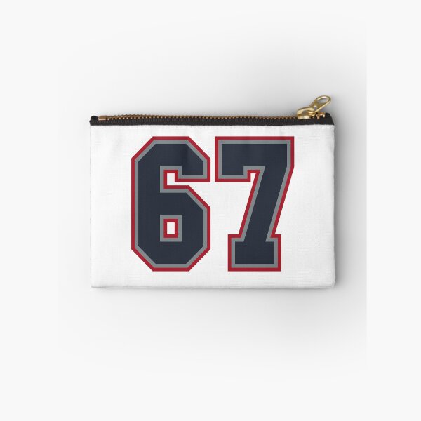 Item preview, 67 Navy Grey Red Sports Number Sixty-Seven designed and sold by HelloFromAja.
