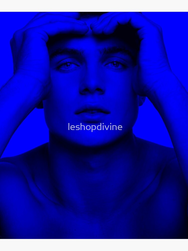 Blue Boy Face Poster By Leshopdivine Redbubble