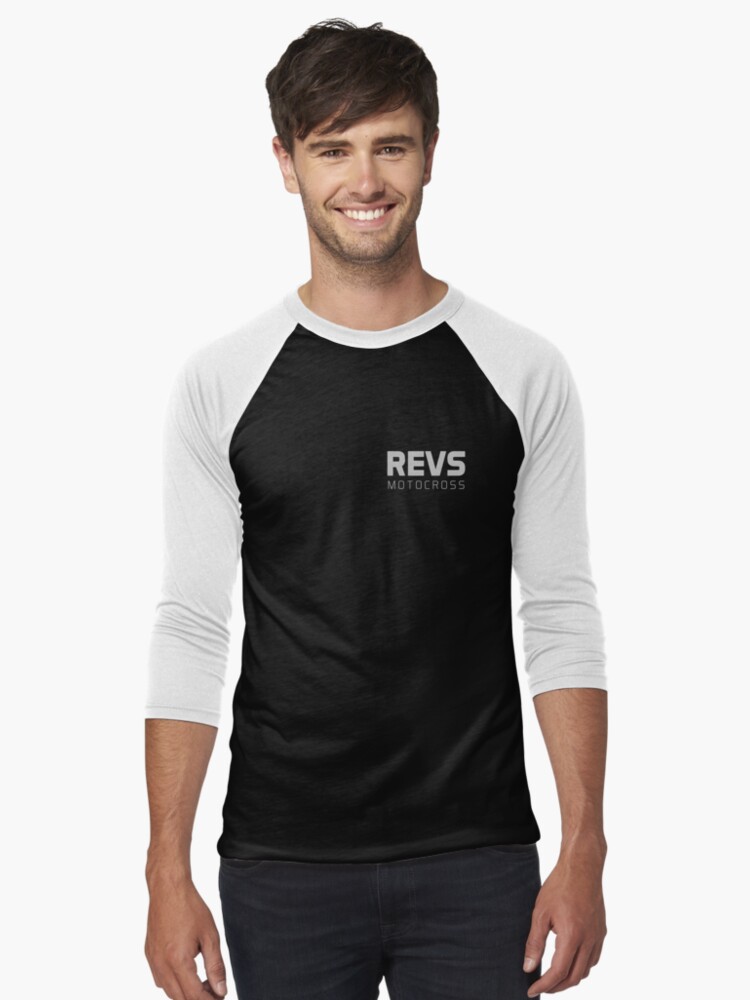 Thumbnail 1 of 3, Baseball ¾ Sleeve T-Shirt, Revs motocross designed and sold by revsmoto.