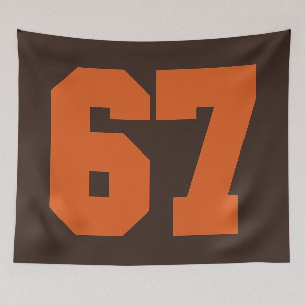 Artikelvorschau, 67 Nummer Cleveland Sports Siebenundsechzig braunes Trikot entworfen und verkauft von HelloFromAja.