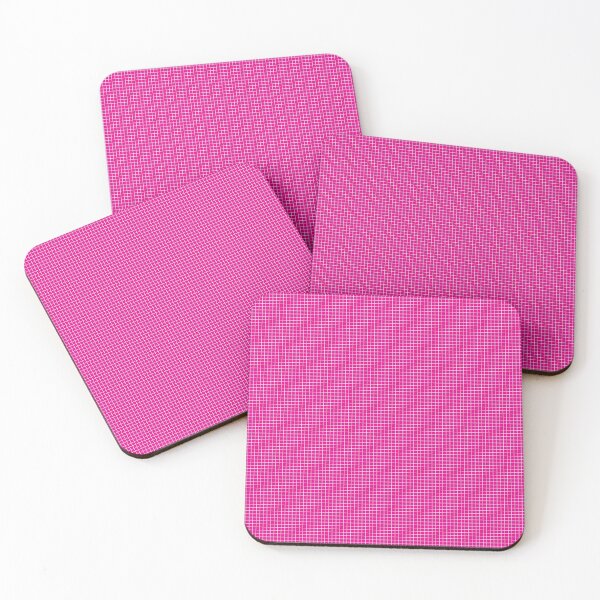 Item preview, Hot Pink and White Grid Pattern Graph Check Stripes designed and sold by SqueakyRicardo.