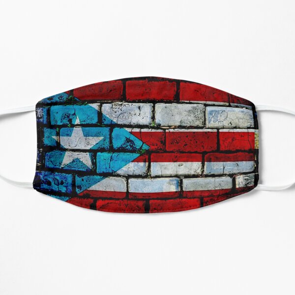 Bandera de Puerto Rico Mascarilla plana